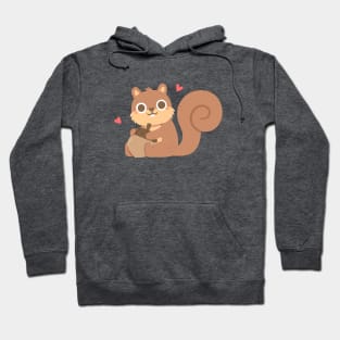 Cute Squirrel With Acorn Hoodie